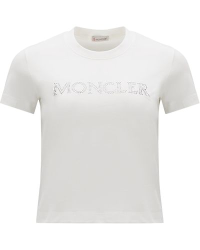 Moncler Crystal Logo T-shirt White