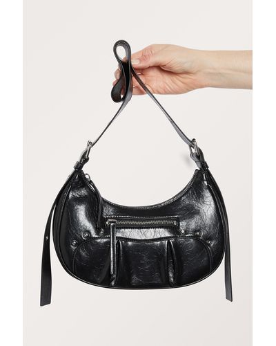 Monki Black Small Studded Hand Bag