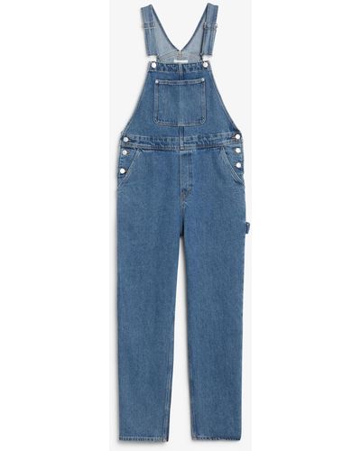 Monki Latzhose aus denim blau