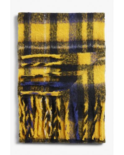 Monki Recycled Polyester Tassel Scarf - Yellow