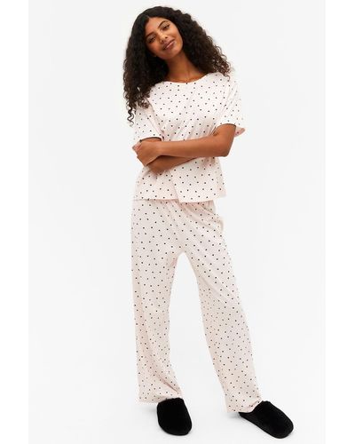 Monki Soft Pyjama Set - White