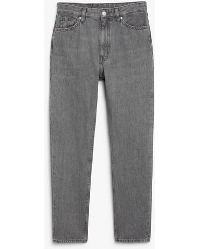 Monki Kimomo High Waist Slim Jeans - Grey