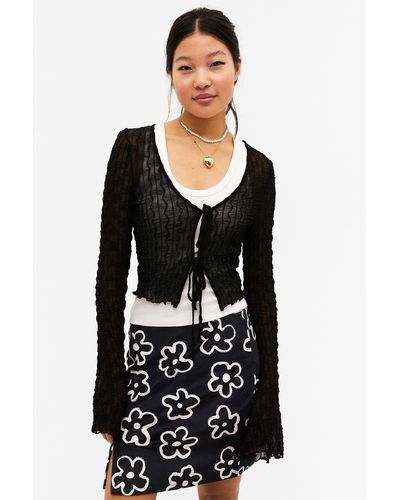 Monki Velvet Mini Skirt - Black