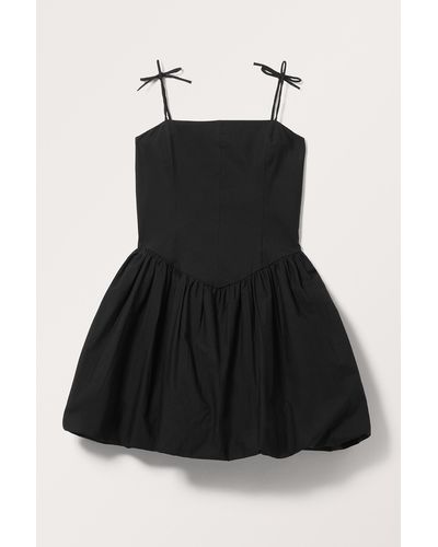 Monki Short Poplin Mini Dress - Black