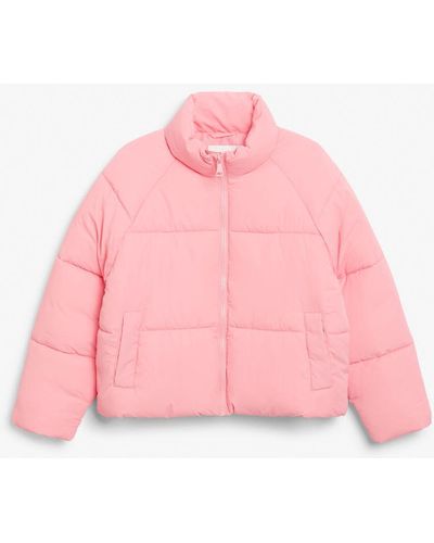 Monki Puffer Jacket - Pink