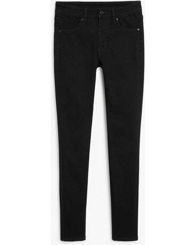 Monki Nokimi Low Waist Tight Black Jeans
