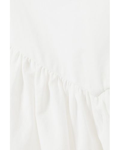 Monki Short Poplin Mini Dress - White