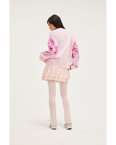 Monki Wool Blend Knitted Cardigan - Pink