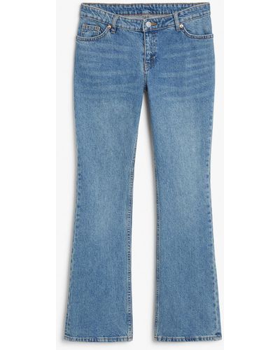 Monki Wakumi Low Waist Flare Jeans - Blue