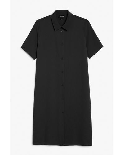 Monki Midi Shirt Dress - Black