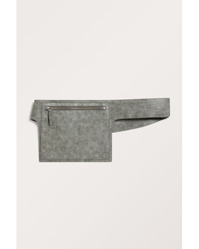 Monki Faux Leather Belt Bag - Grey