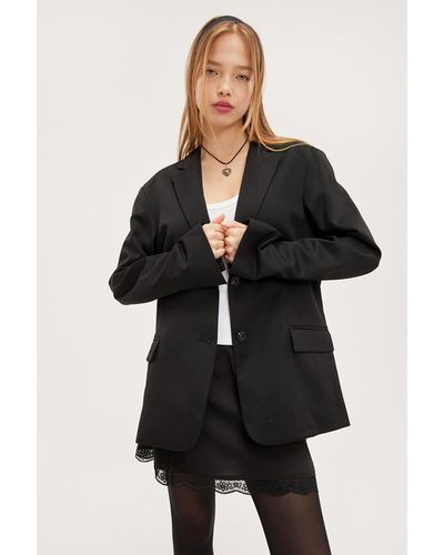 Monki Black Oversized Single Breasted Blazer