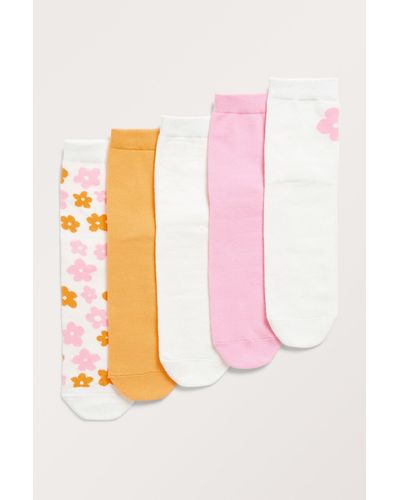 Monki 5-pack Socks - Pink