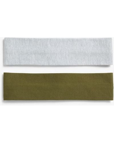 Monki 2-pack Of Elastic Headbands - Green