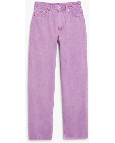 Monki High Waist Jeans - Purple