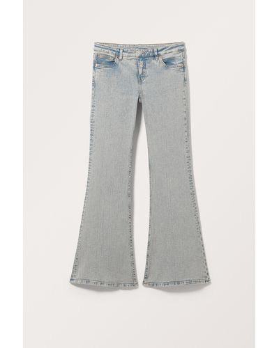 Monki Katsumi Low Waist Flared Jeans - Grey