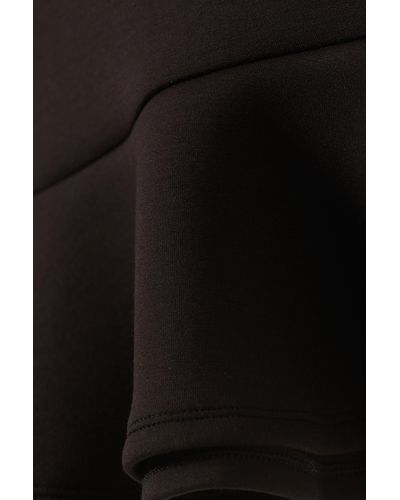 Monki Slim Fit Long Sleeve Peplum Top - Black