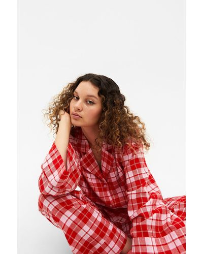 Monki Pyjama Top - Red