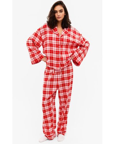 Monki Pyjama Trousers - Red