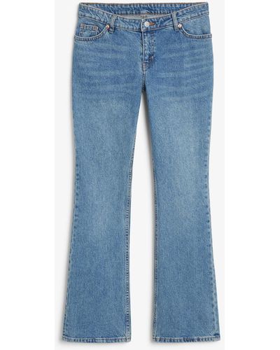 Monki Tief sitzende jeans wakumi mit bootcut schwarz - Blau