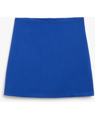 Monki A-line Mini Skirt - Blue