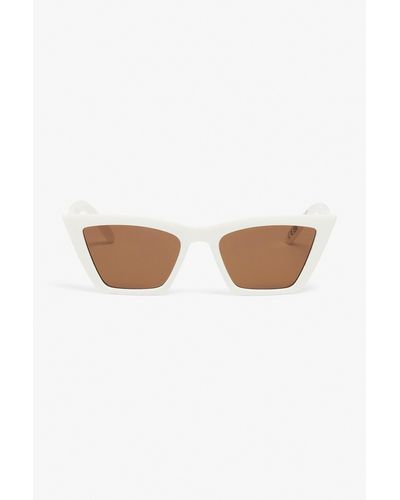 Monki White Square Cat-eye Sunglasses