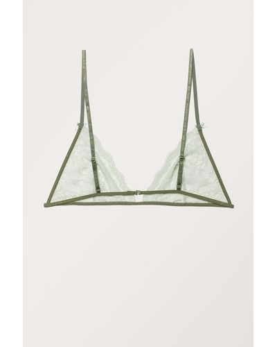 Monki Lace Contrasting Triangle Bra - Multicolour