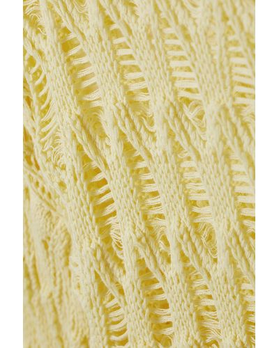 Monki Oversized Loose-knit Jumper - Yellow