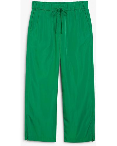 Monki Green Tracksuit Trousers With Ankle Zip