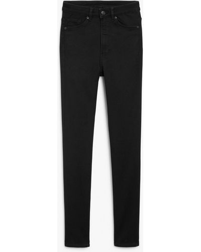 Monki Oki High Waist Tight Jeans - Black