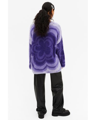 Monki Oversized Soft Knit Jumper - Purple