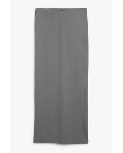 Monki Jersey Pencil Skirt - Grey