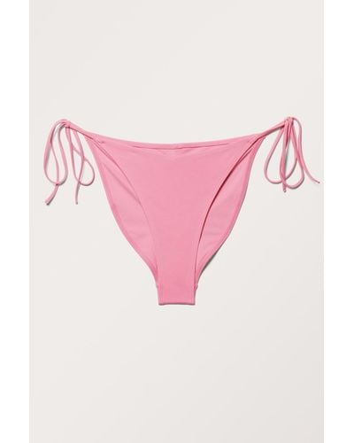 Monki Geschnürtes Bikinihöschen - Pink
