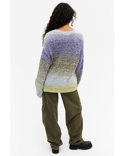 Monki Chunky Knit Oversized Sweater - Multicolour