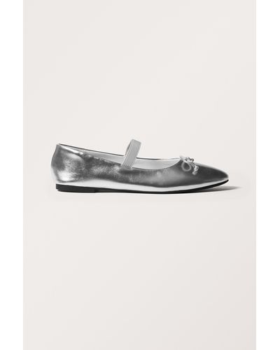 Monki Ballerina Shoes - Metallic