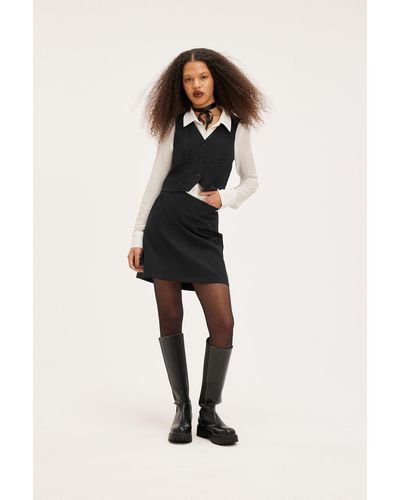 Monki Black A-line Mini Skirt