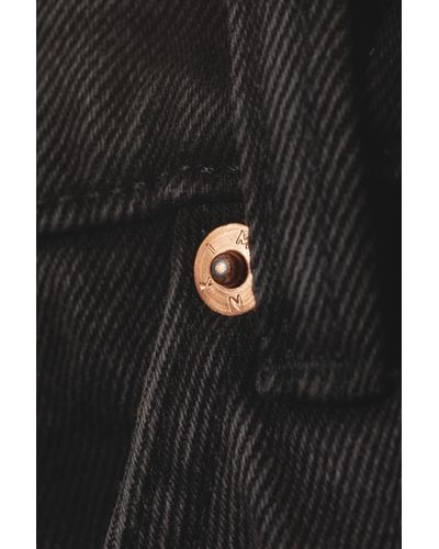 Monki Uma Mid Barrel Jeans - Black