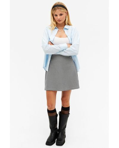 Monki A-line Mini Skirt - Grey