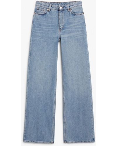 Monki Yoko High Waist Wide Jeans Tall - Blue