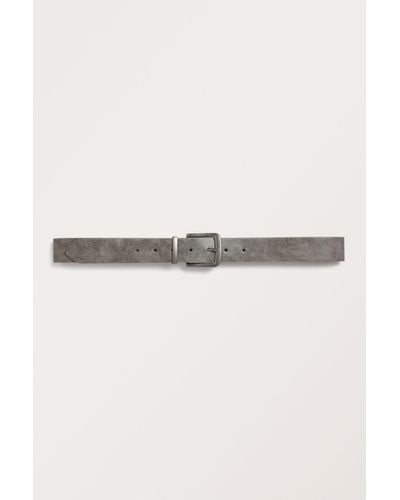 Monki Faux Leather Waist Belt - Grey