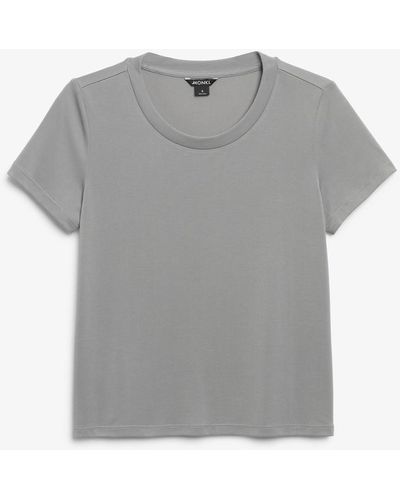 Monki Weiches T-Shirt - Grau