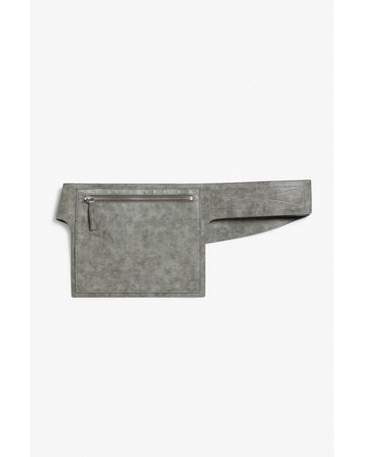 Monki Faux Leather Belt Bag - Grey