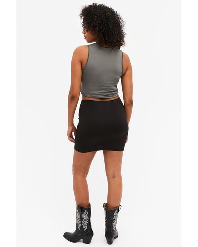 Monki Low Waist Mini Skirt - Black