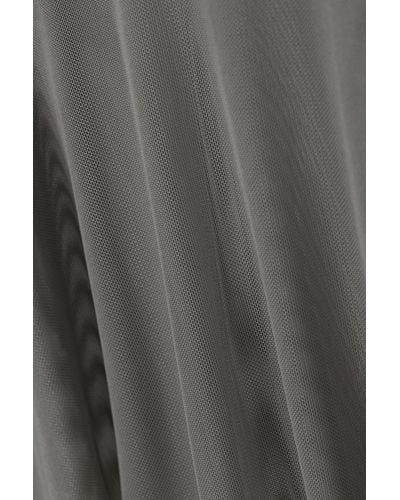 Monki Slim Fit Printed Peplum Top - Grey