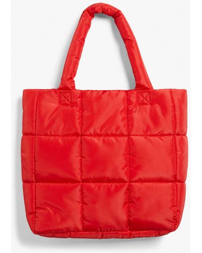 Monki Padded Tote Bag - Red