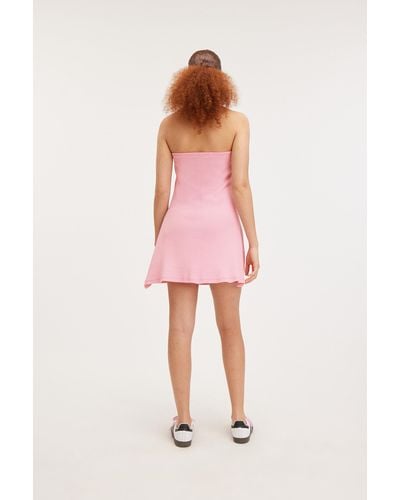 Monki Fitted Mini Tube Dress - Pink