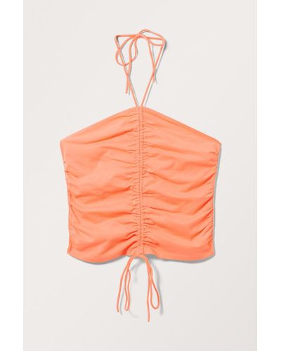 Monki Neckholder-Unterhemd Mit Bindeband - Orange