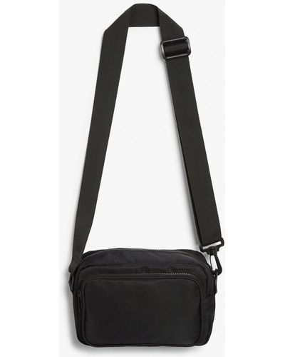 Monki Black Nylon Camera Bag