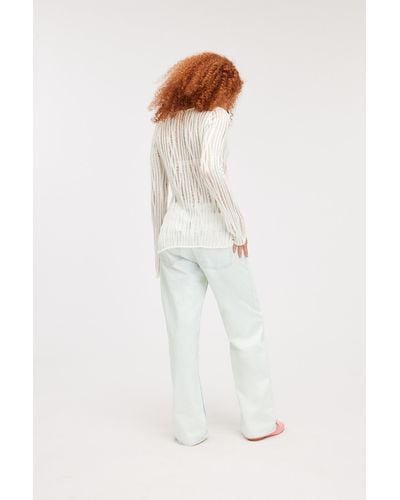 Monki Loose Fit Knitted Cardigan - White