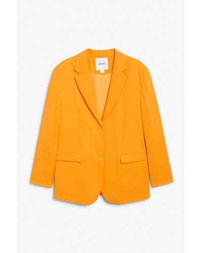 Monki Oversized Single Breasted Orange Blazer
